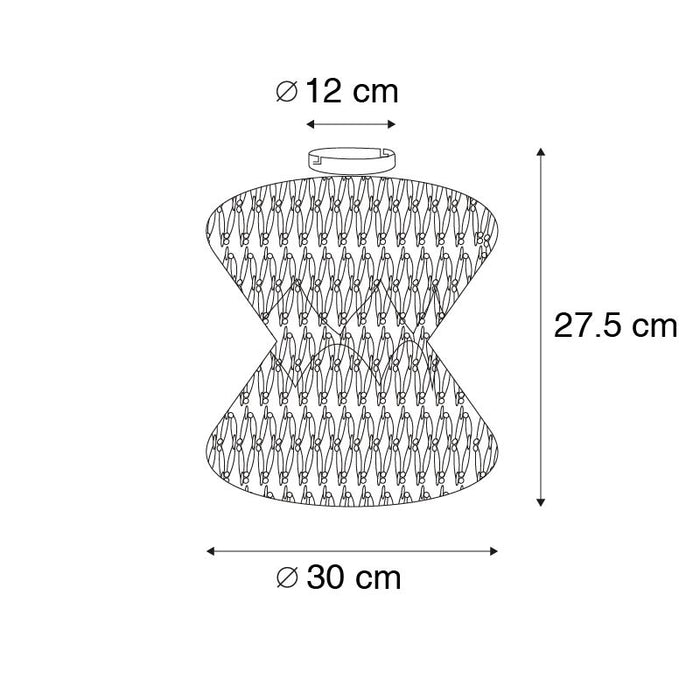 QAZQA Plafondlamp leonard - Naturel - Oosters - D 30cm