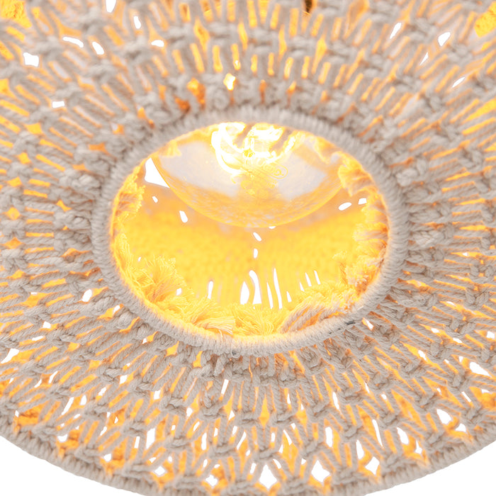 QAZQA Plafondlamp leonard - Naturel - Oosters - D 30cm