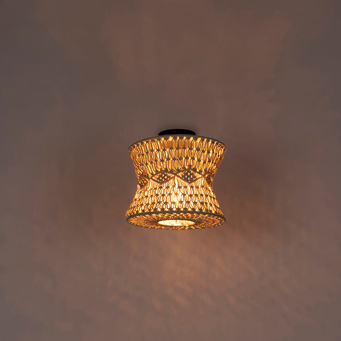 QAZQA Plafondlamp leonard - Naturel - Oosters - D 30cm