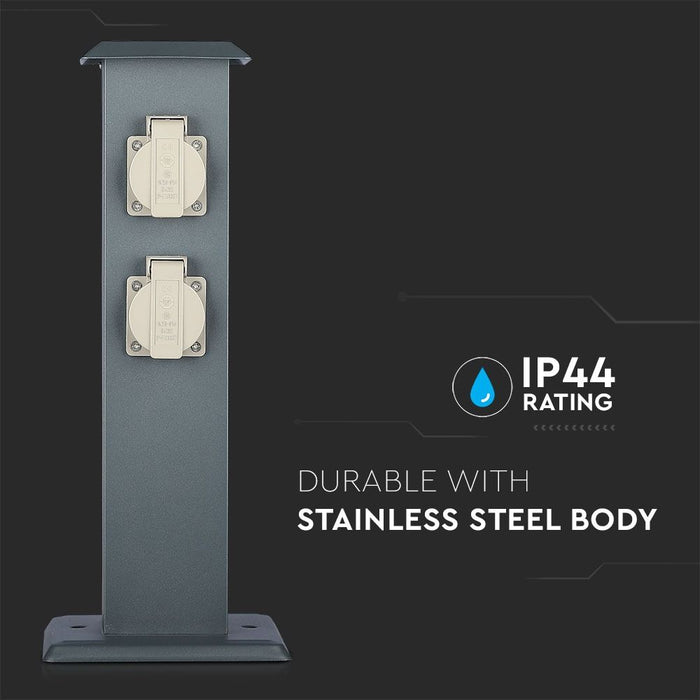 V-tac VT-1155-4 Tuinpaal met 4 stopcontacten - IP44