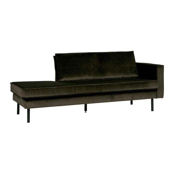 WOOOD Rodeo Daybed Rechts - Velvet - Donkergroen