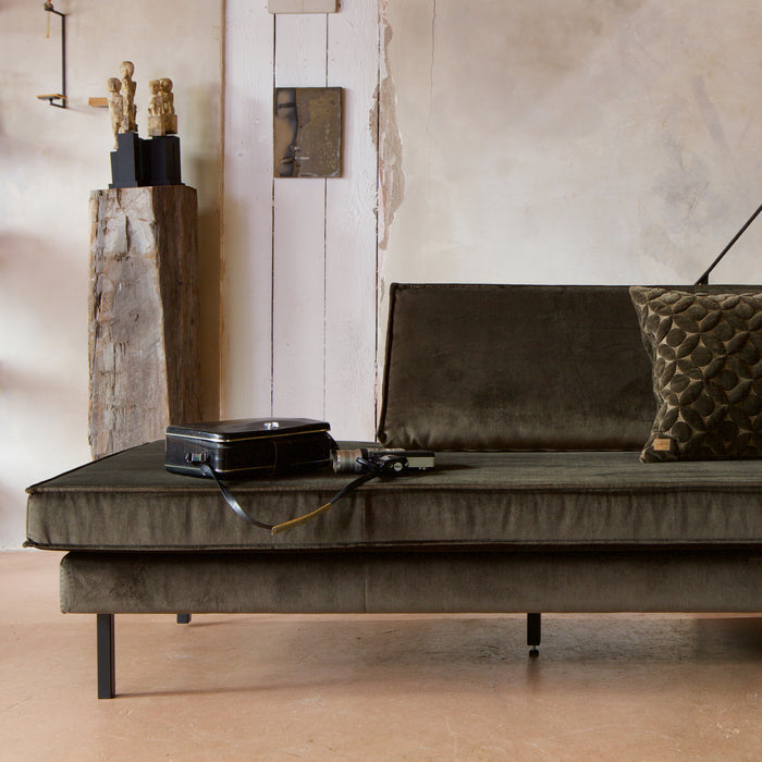 WOOOD Rodeo Daybed Rechts - Velvet - Donkergroen