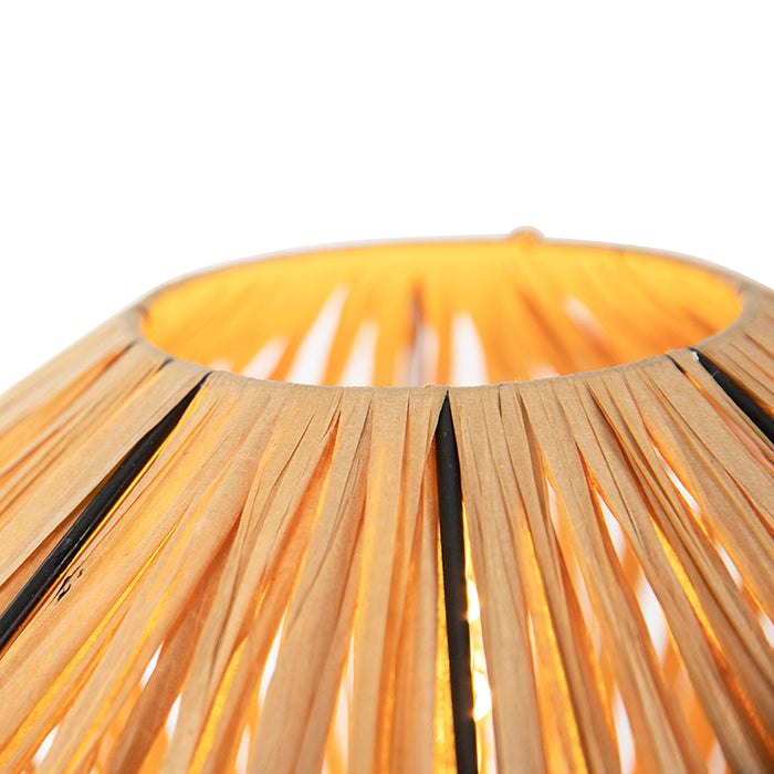 QAZQA Oosterse vloerlamp tripod rotan - Straw