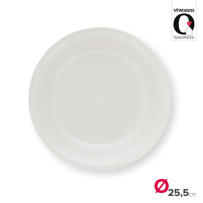 vtwonen Pastaborden - Set van 2 - Porselein - Grijs|Wit - Ø25.5cm