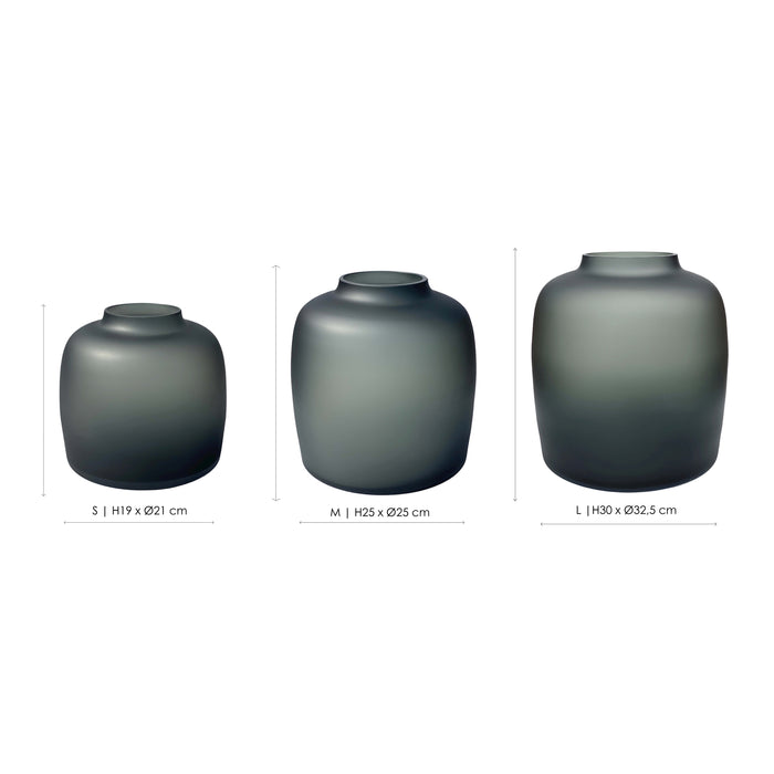 Vase The World Bartica Vaas S - H 19 x Ø 21 cm - Satin Grey