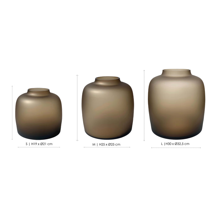 Vase The World Bartica Vaas S - H 19 x Ø 21 cm - Satin Taupe