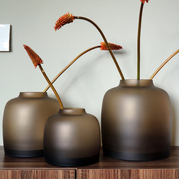 Vase The World Bartica Vaas S - H 19 x Ø 21 cm - Satin Taupe