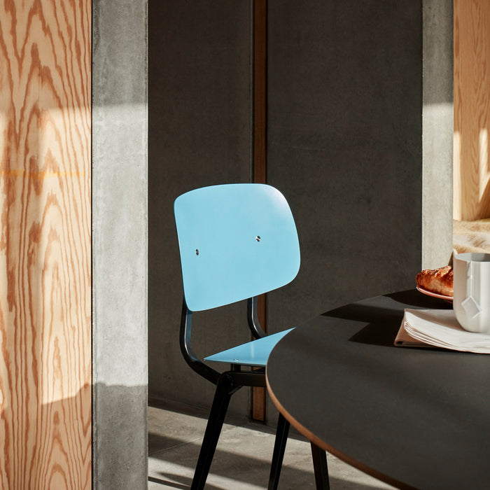HAY Revolt Eetkamerstoel - Black - Azure Blue