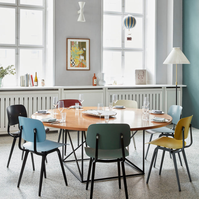 HAY Revolt Eetkamerstoel - Black - Azure Blue