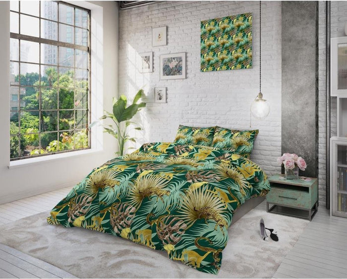 Dekbedovertrek - Golden Botanical - Botanische Print - Met