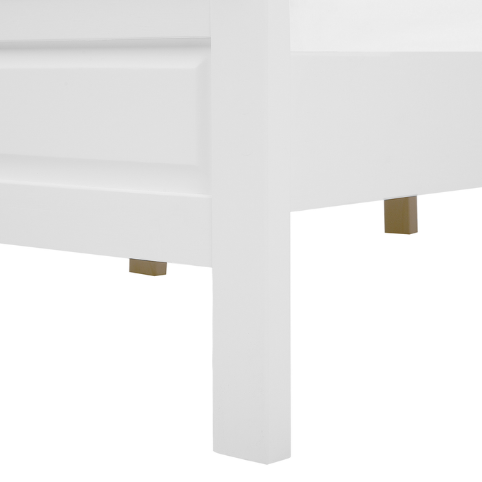 Beliani - OLIVET - Tweepersoonsbed - Wit - 160 x 200 cm - Dennenhout