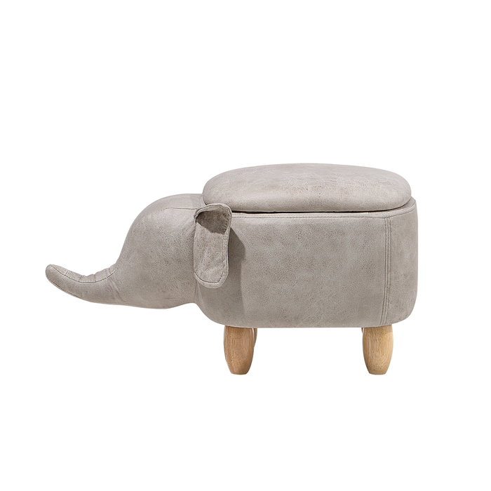 ELEPHANT - Hocker - Grijs - Kunstleer