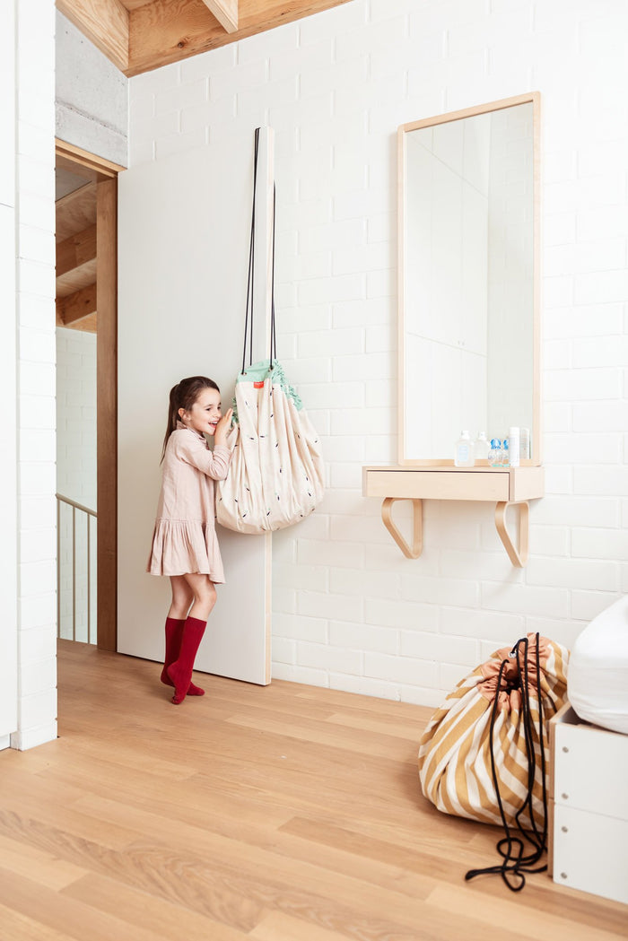 Play & Go Stripes Mustard toy storage bag