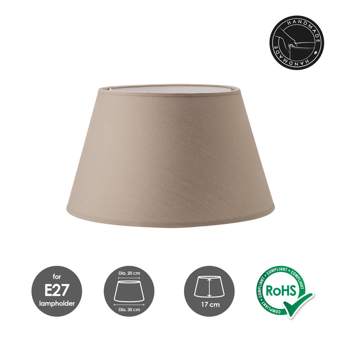 Home Sweet Home Lampenkap Largo rond taupe - B:30xD:30xH:17cm