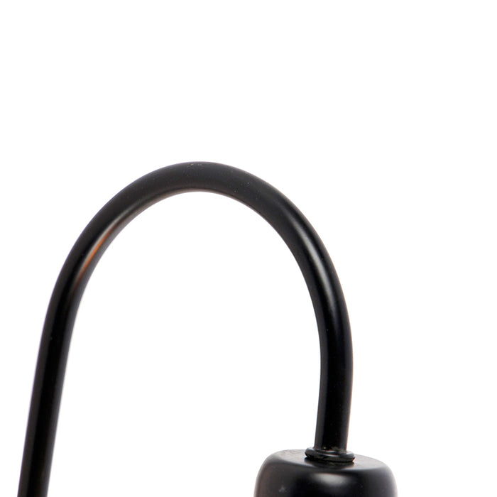 QAZQA Wandlamp roslina - Zwart - Modern - L 12cm