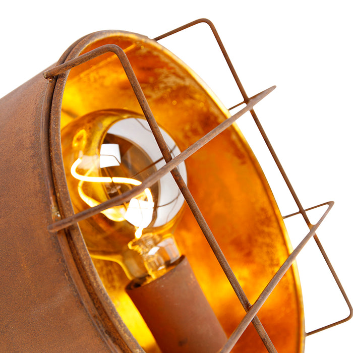 QAZQA Wandlamp barril - Roestbruin - Industrieel - D 25cm