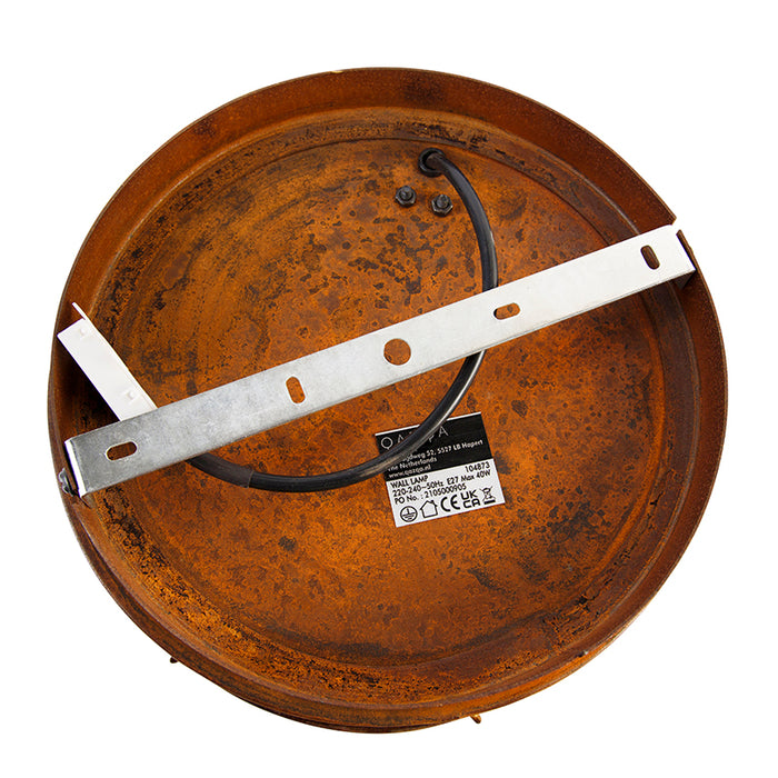 QAZQA Wandlamp barril - Roestbruin - Industrieel - D 25cm