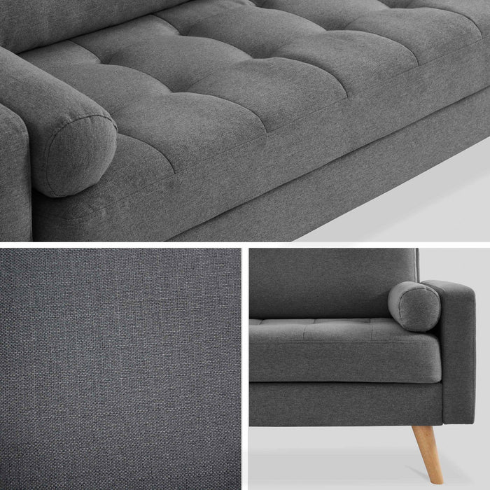 sweeek - Bank 3 zitplaatsen stoffen bekleding