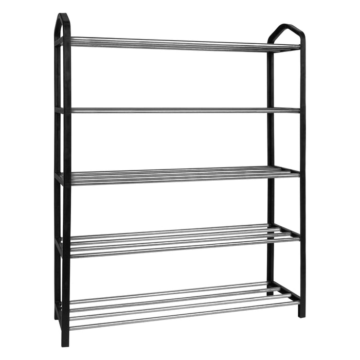 QUVIO Schoenenrek metaal met zwarte zijkant - 5 laags