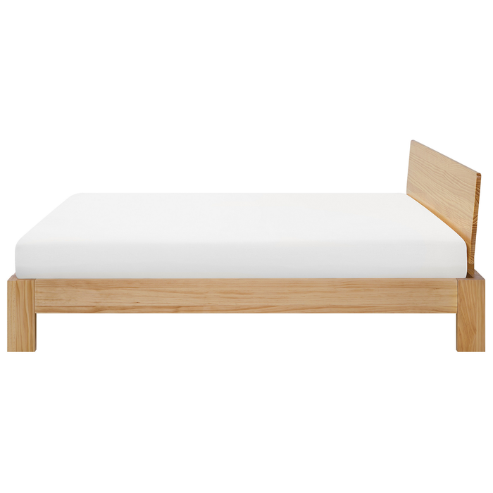 Beliani-ROYAN -Tweepersoonsbed-Lichthout-180 x 200 cm-Dennenhout