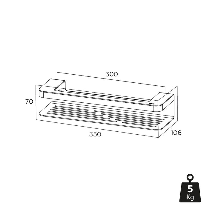 Tiger Caddy Douchemand of Handdoekrek 35 cm - Zwart