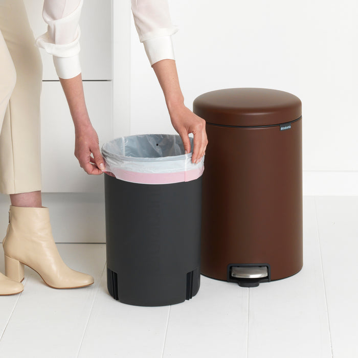 Brabantia NewIcon Pedaalemmer 20 L - Mineral Cosy Brown