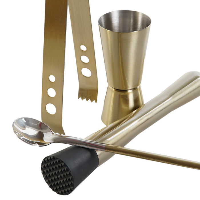 Cadeauverpakking Cocktailset - Goud - Shaker 500ml - Barmaatje 15-30