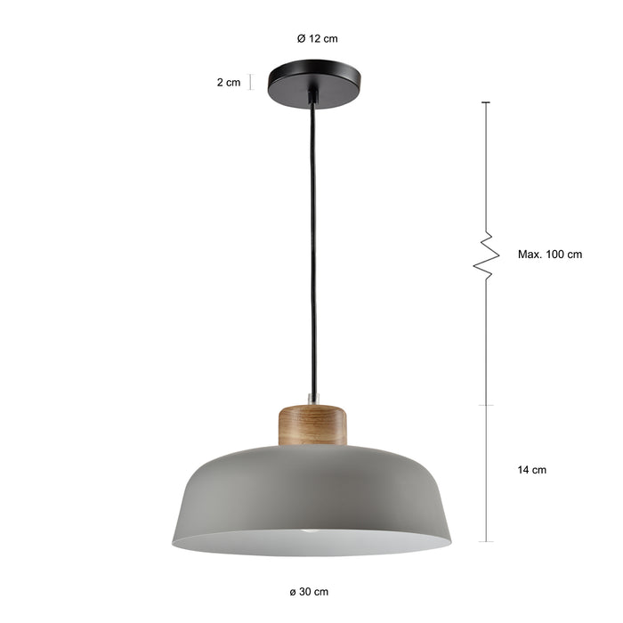 QUVIO Hanglamp grijs - QUV5055L-GREY