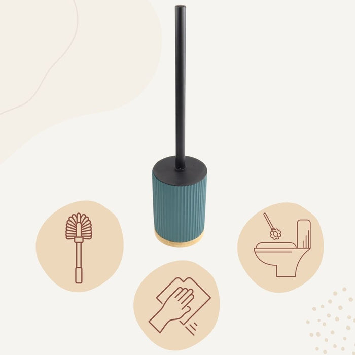 Orange85 Toiletborstel met houder Wc borstel Groen 8.8x8.8x40 cm Aa...