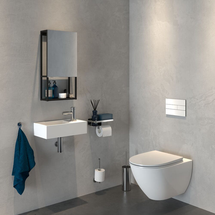 Tiger Caddy Toiletrolhouder met Planchet - Chroom