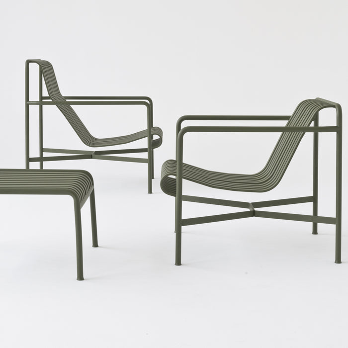 HAY Palissade Lounge Chair High - Olijfgroen
