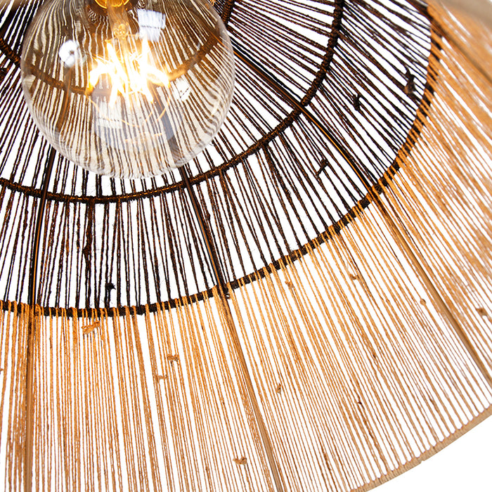 QAZQA Hanglamp jenthe - Zwart - Landelijk - D 40cm