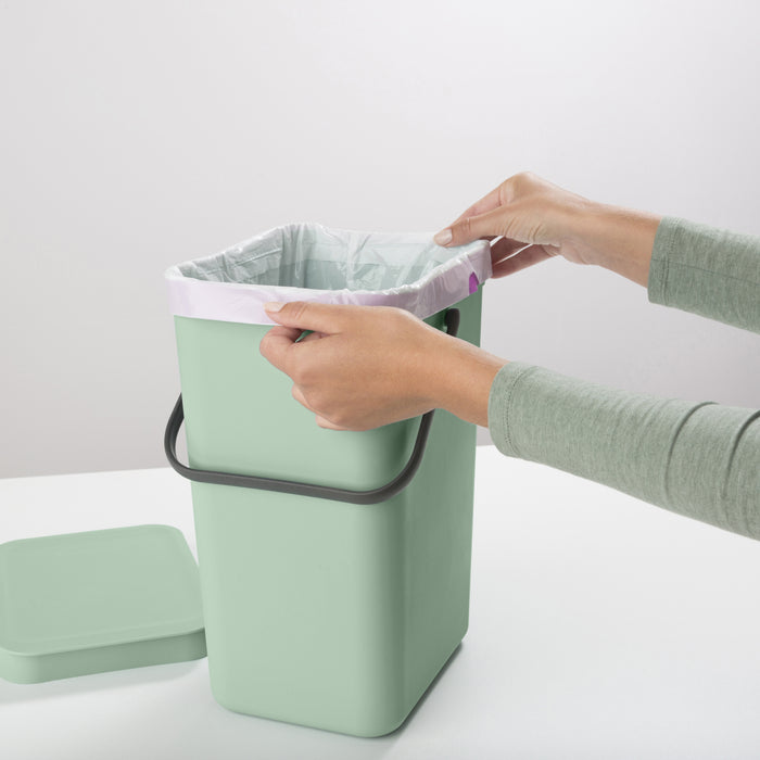 Brabantia Sort & Go Afvalemmer / Opberger 12 L - Mintgroen