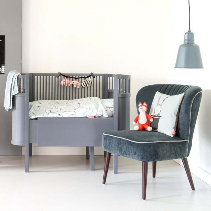 Sebra Ledikant En Peuterbed Grijs