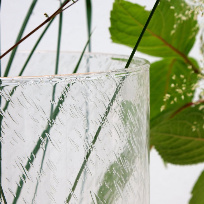 Hakbijl Glass Archer Soda Bubbles Cilinder Vaas - H 40 x D 19 cm
