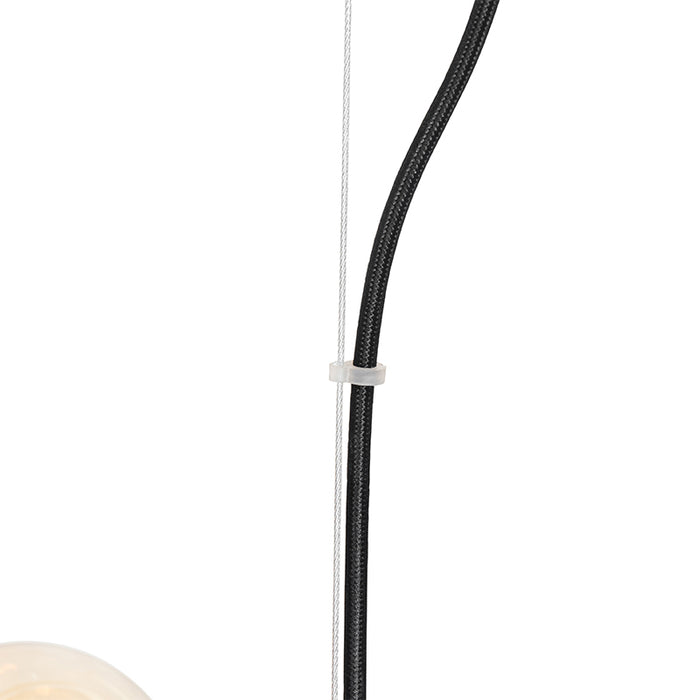 QAZQA Design hanglamp zwart met goud 12-lichts - Juul