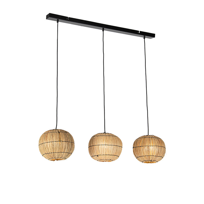 QAZQA Hanglamp canno - Naturel - Oosters - L 120cm