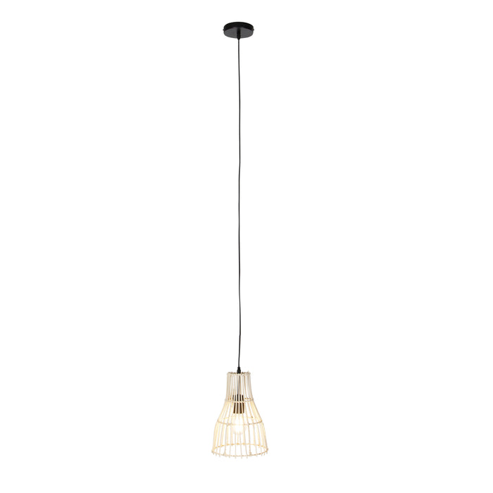 QAZQA Landelijke hanglamp rotan 20 cm - Botello