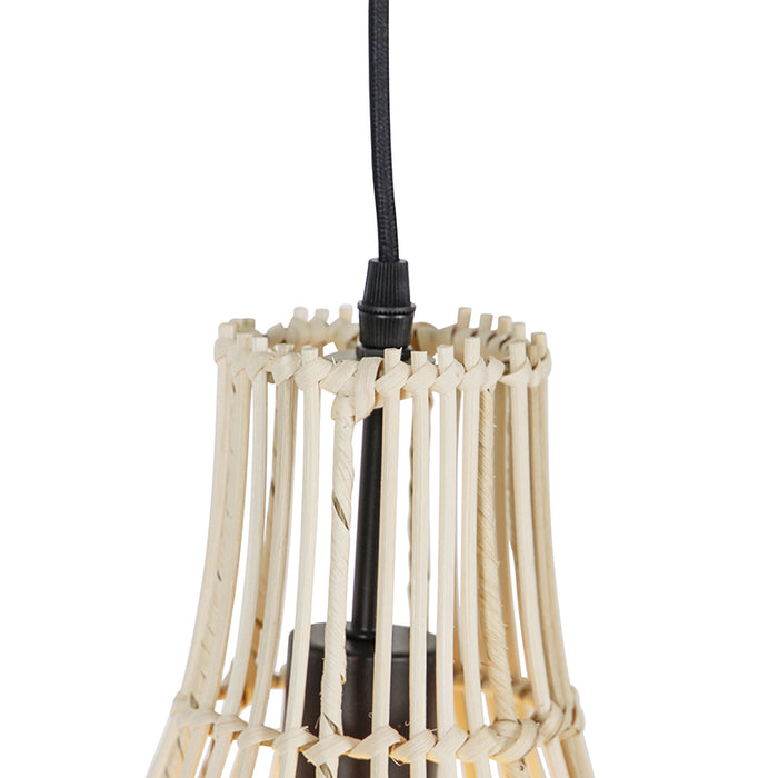 QAZQA Landelijke hanglamp rotan 20 cm - Botello