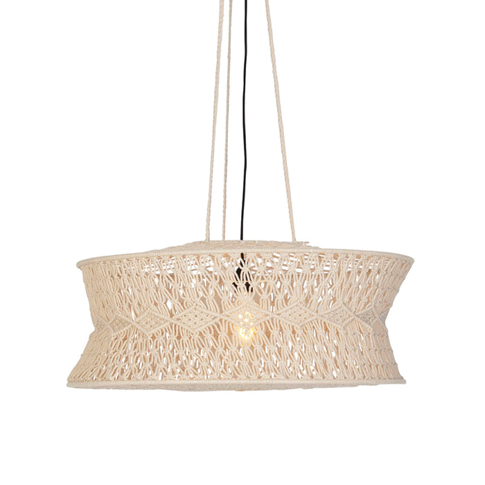 QAZQA Oosterse hanglamp macramé 70 cm - Leonard
