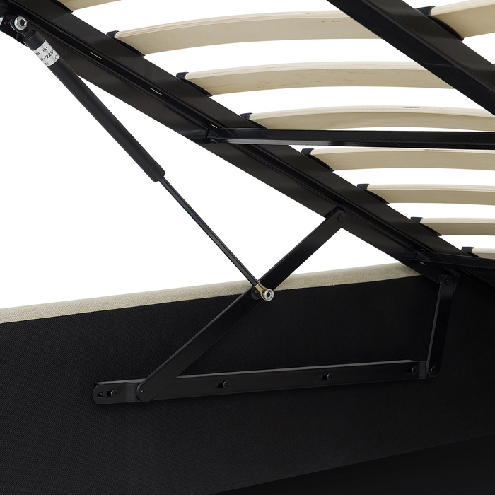 Beliani - ORBEY - Tweepersoonsbed - Beige - 180 x 200 cm - Polyester