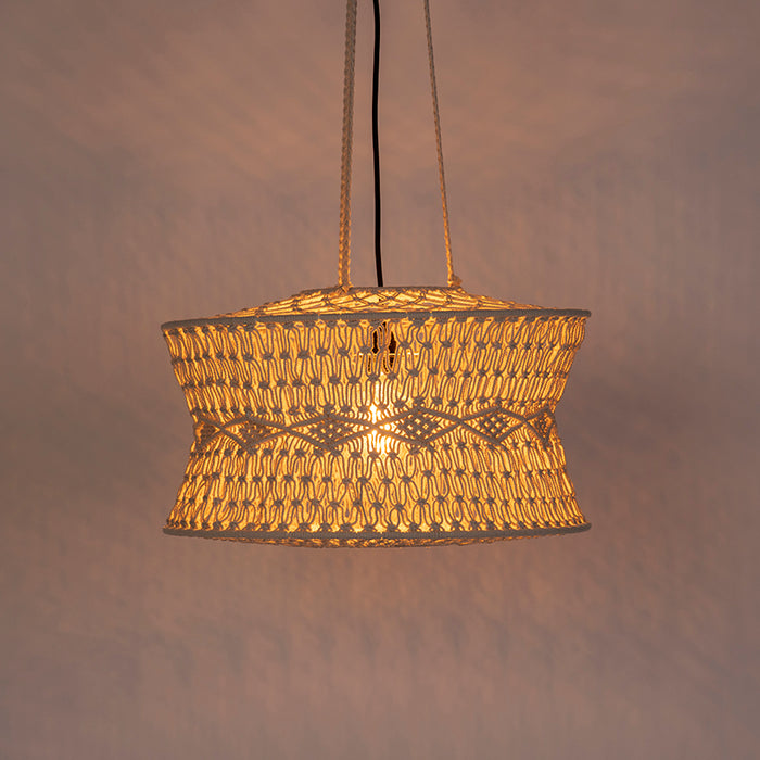 QAZQA Oosterse hanglamp macramé 50 cm - Leonard