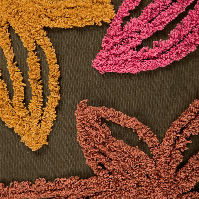 KAAT Amsterdam Posy Sierkussen 45 x 45 cm - Olijfgroen