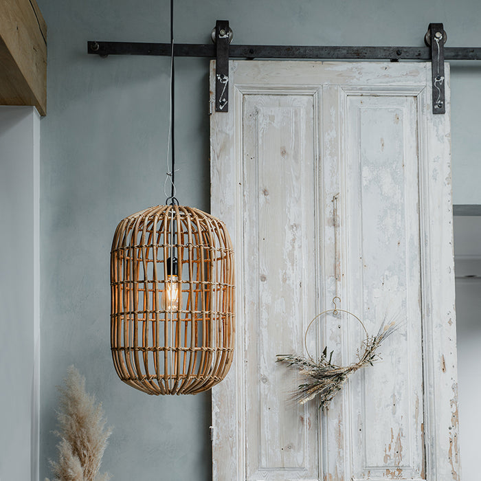 QAZQA Hanglamp canna - Naturel - Oosters - D 36cm