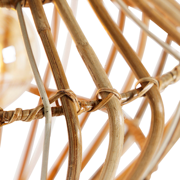 QAZQA Hanglamp canna - Naturel - Oosters - D 36cm