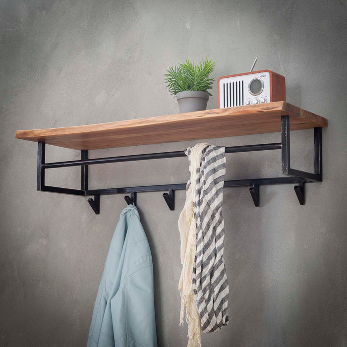 Hoyz - Kapstok Edge met 6 haken - Grijs - Wandkapstok