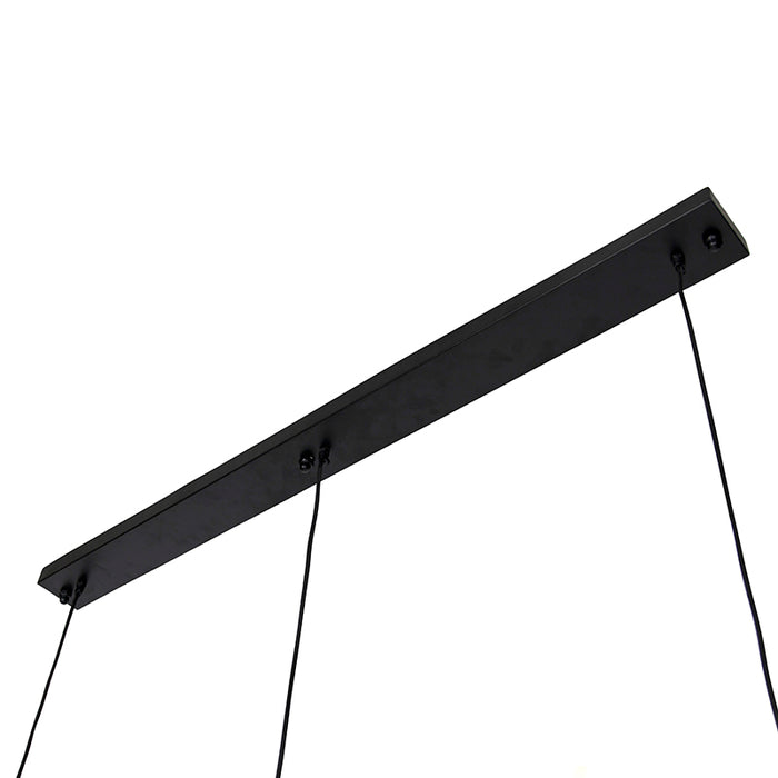 QAZQA Design hanglamp zwart met goud 3-lichts - Mayelle