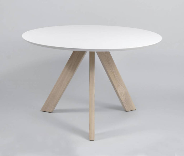 Duverger Pure Scandinavian - Eettafel - rond - wit - MDF blad - licht