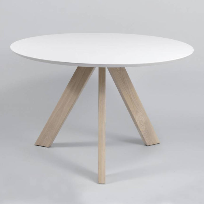Duverger Pure Scandinavian - Eettafel - rond - wit - MDF blad - licht