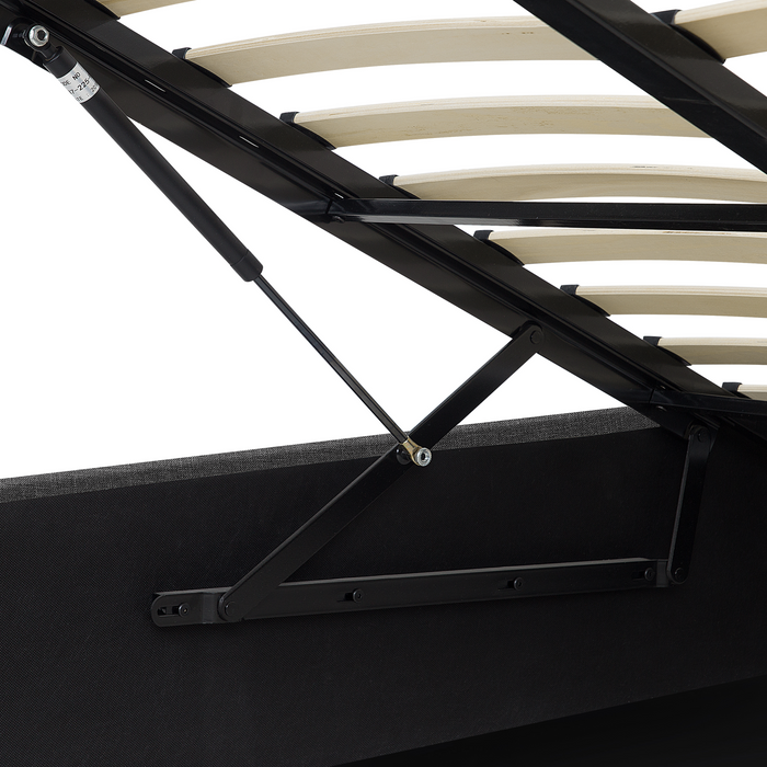 Beliani - ORBEY - Tweepersoonsbed - Grijs - 180 x 200 cm - Polyester